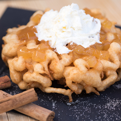 Novelty - Cinnamon Funnel Cake with Tres Leches Sauce